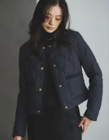 TAION x anuans 노카라 퀼팅 숏 다운