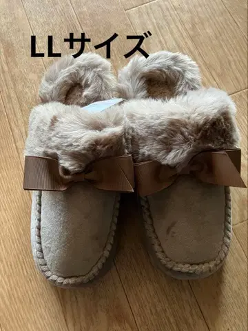 새상품 퍼 샌들 리본 포함 퍼 리본 LL 사이즈