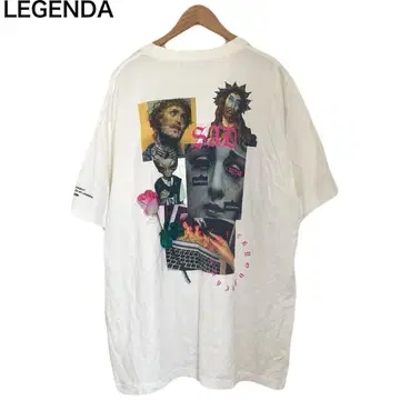 레전드 예수 그리스도 존 레논 우주인 프린트 반팔 면 티셔츠