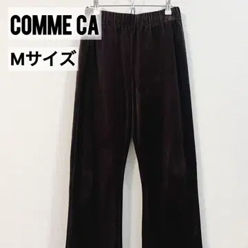 COMMECA 코무사 벨로아 와이드 팬츠 스트레이트 팬츠 브라운 겨울