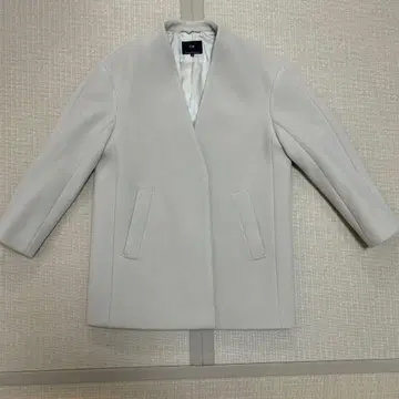 23구 라이트 그레이 노카라 코트 36