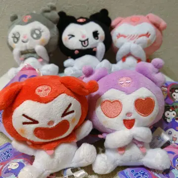 말랑말랑 산리오 캐릭터즈 마스코트 '쿠로미' 5종 컴플리트 세트