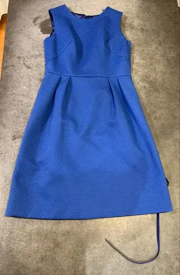 AIMER 슬리브리스 파란 무릎 기장 원피스