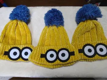유니버설 스튜디오 재팬 미니언 니트 모자 3개 세트 판매