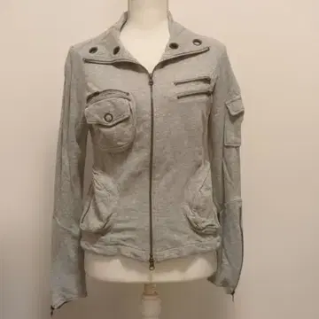 밀리터리풍 트레이닝복 원단 티셔츠 M 그레이