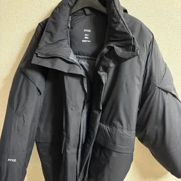 HYKE PERTEX 블랙 다운 자켓 사이즈 1