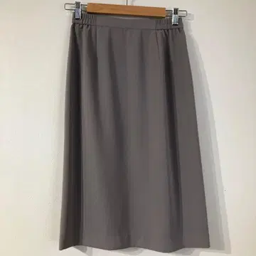 그레이 허리밴딩 타이트 스커트