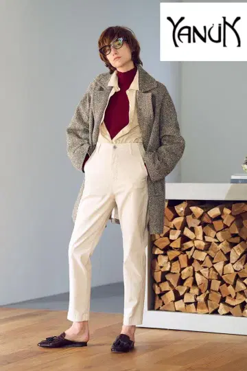 YANUK 야누크 보이즈 테이퍼드 팬츠 에크루