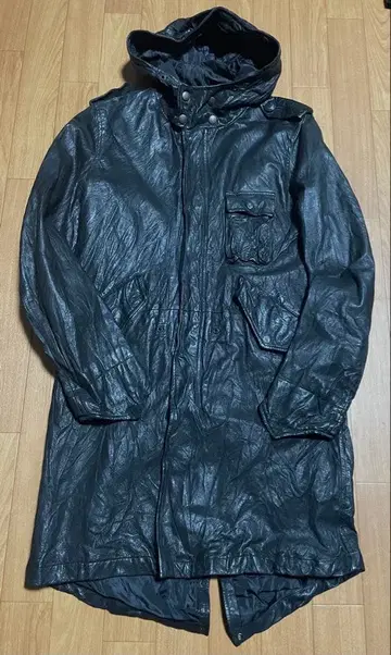 돈피 모즈 코트 후드 부착 size 42