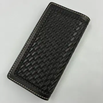 새상품급 FUNNY 장지갑 카빙 블랙 가죽 FUNNY