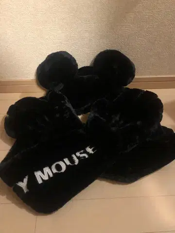 디즈니 미키 머플러 캡 블랙