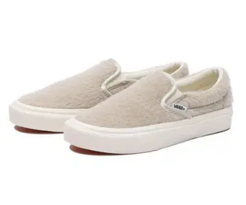 새상품급 VANS 슬립온 그레이/그레이지/베이지/퍼 24.5