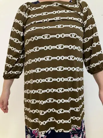 로베르타 디 카메리노 멜리 5부 소매 튜닉