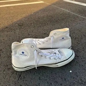 CONVERSE 화이트 하이컷 스니커즈