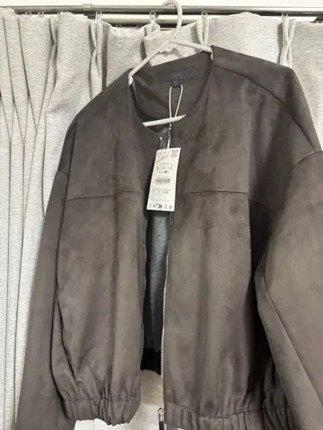 ZARA 스웨이드풍 집업 자켓 L