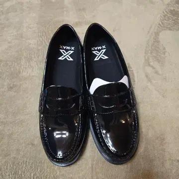 미사용 새상품 블랙 로퍼  레인 슈즈 23.5cm