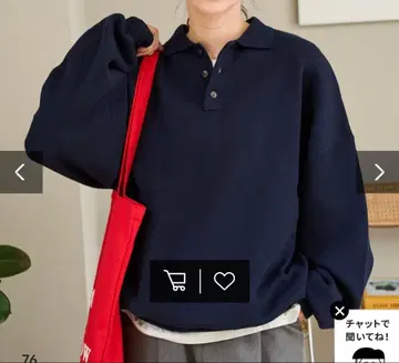 폴로 니트 풀오버 네이비