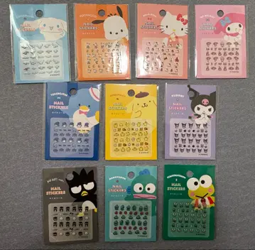산리오 캐릭터즈 네일 씰 10종 컴프 세트