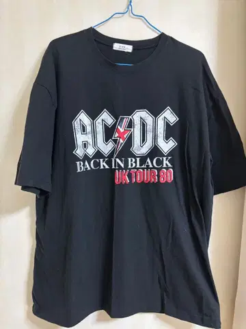 AC/DC 백인블랙 티셔츠