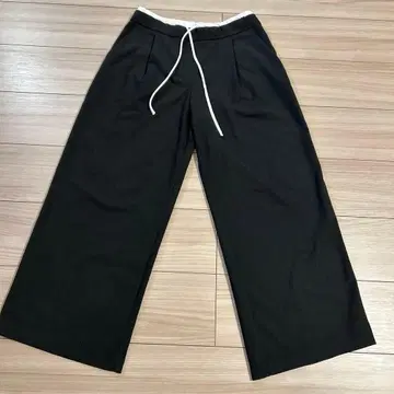 ZARA 와이드 레그 팬츠 더블 허리 밴딩 26