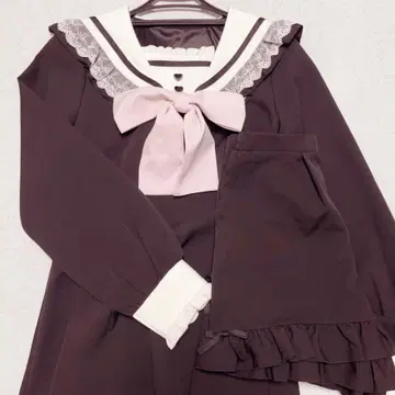 디어마이러브 DearMyLove 세일러 레이스 리본 셋업