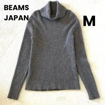 BEAMS JAPAN 리브 편직 터틀넥