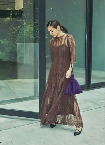 FRAY.ID 레이스 포멀 드레스