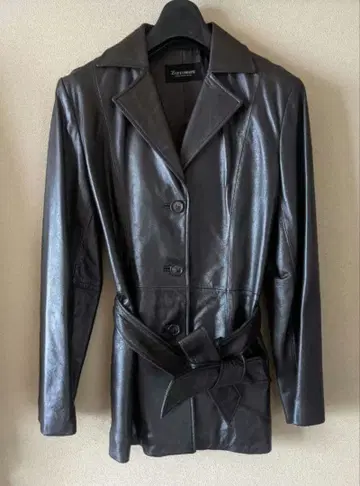 천연 가죽 양가죽 벨트 포함 가죽 자켓