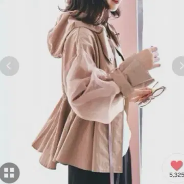 RUIRUE BOUTIQUE 오간자 숏 마운틴 후드티 Ssize