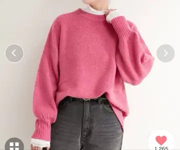 심플리시떼 FOX MIX 크루넥 풀오버 핑크 니트 울