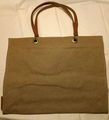 크리스찬 오자르 캔버스 토트백 체크 무늬 내부