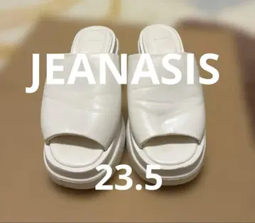 JEANASIS 일체형 갑피 뮬 샌들 화이트 스무스