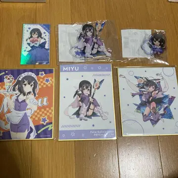 프리즈마 이리야 미유 아크릴 스탠드 색지 카드