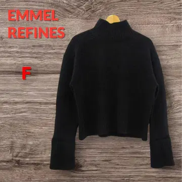 EMMEL REFINES 에멜리파인즈 하이넥 스웨터 블랙