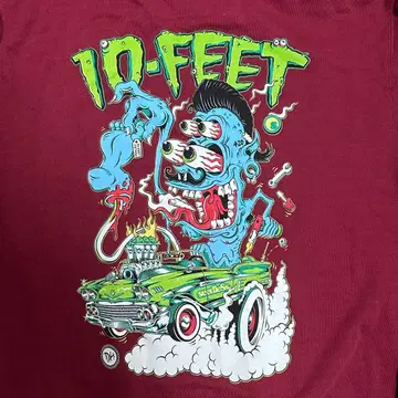 10-FEET 블랙 후드티 L