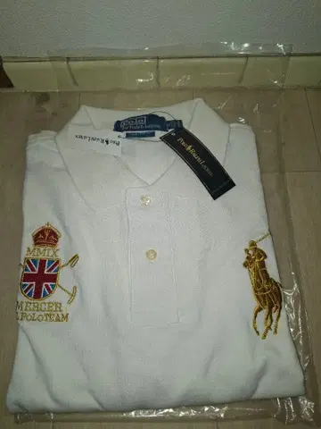 Mercer Polo Team 화이트 피케 셔츠