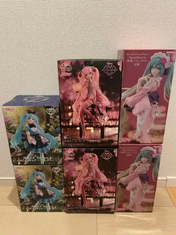 [ 미개봉 새상품 ] 하츠네 미쿠 피규어 3종 6점 묶음 판매