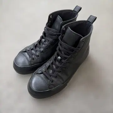 ZARA ORIGINS 하이컷 가죽 스니커즈 블랙 26cm