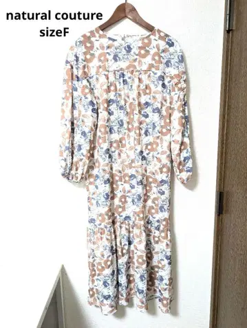 컨디션 최상 natural couture 꽃무늬 긴팔 롱 원피스 F