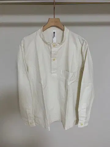 MHL. 풀오버 스탠드 칼라 셔츠