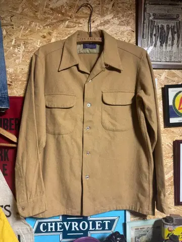 펜들턴 보드 셔츠 오픈 카라 셔츠 70s 베이지