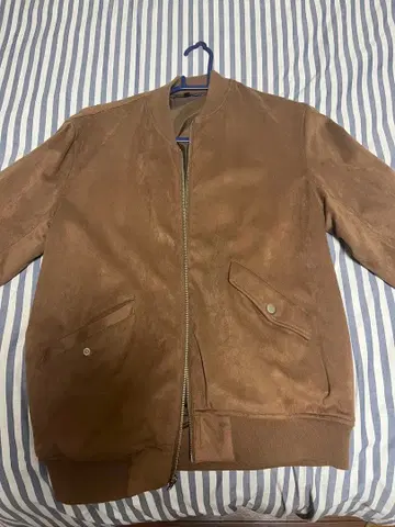 브라운 스웨이드풍 자켓