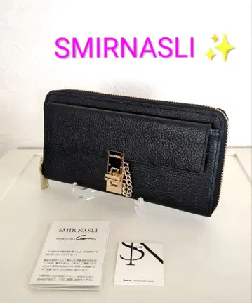 [ 새상품 ] SMIR NASL 소가죽 장지갑 블랙 금전운 업