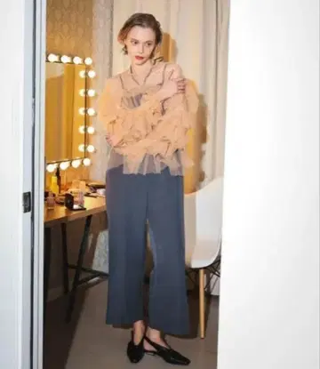 ANDRESD 프릴 튤 상의 ONE 사이즈