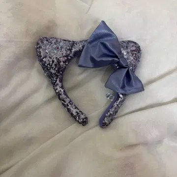 고양이 귀 머리띠 보라색 스팽글 유니버셜 키티