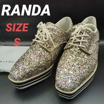 RANDA 란다 통굽 스니커즈 라메 글리터 여성용 S 실버