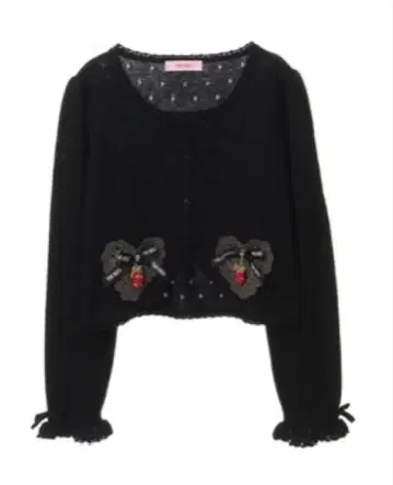 PINK HOUSE 블랙 니트 가디건