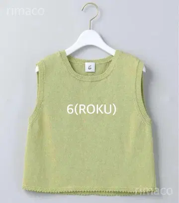 6(ROKU) PICOT NO SLEEVE KNIT PULLOVER