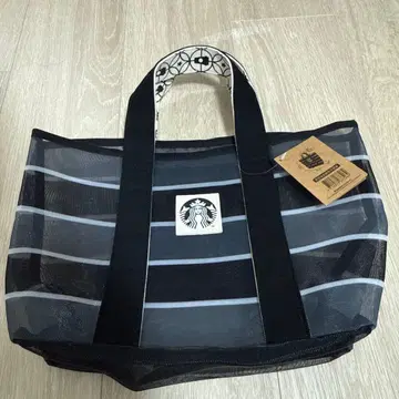 미사용 스타벅스 메쉬 토트백 블랙 26cm 대만
