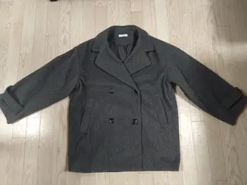 INGNI 그레이 더블 브레스트 피 코트